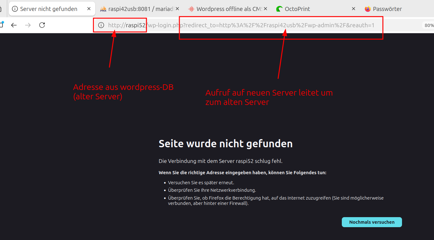 WordPress – Fehlermeldung nach Umzug auf neuen Host